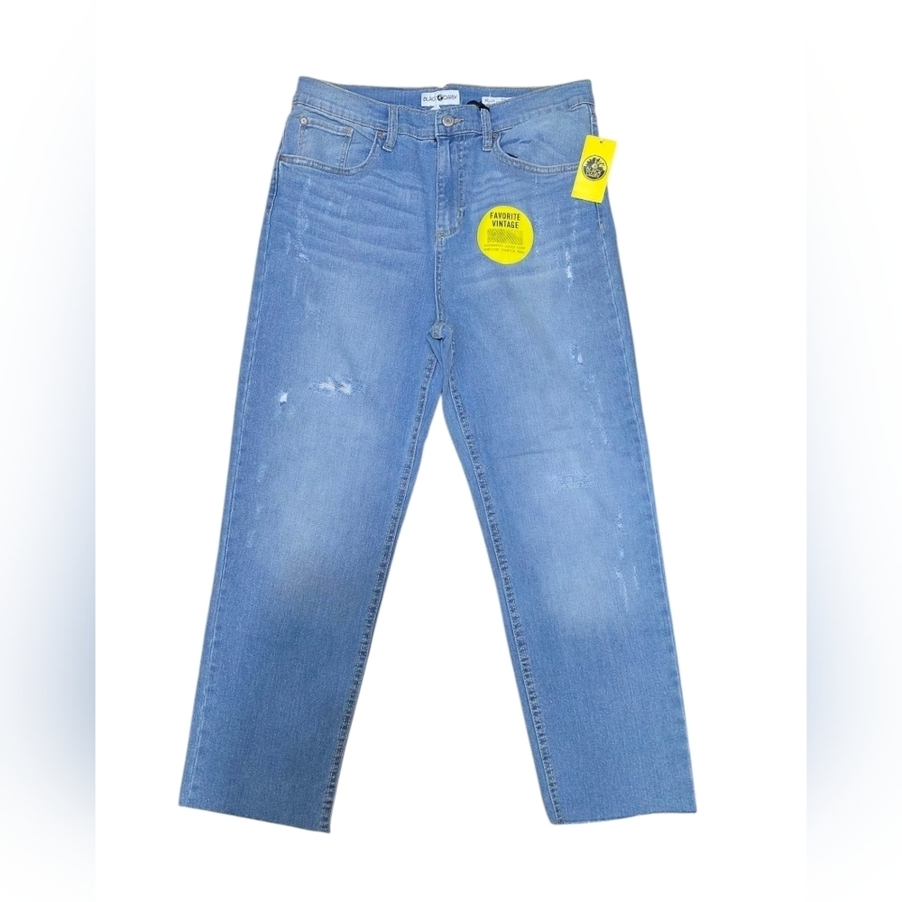 Black Daisy Hi-rise Straight Crop